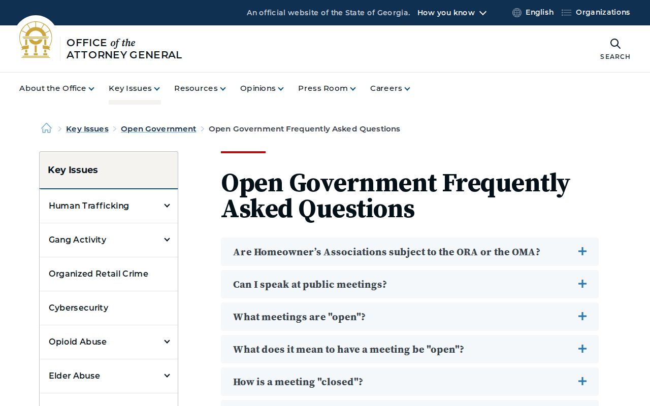 Georgia Open Records Act guidance for Macon County booking records